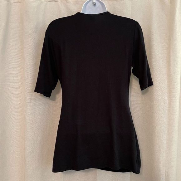 Magaschoni Cross Front V Neck Super Soft Top Sz S - Picture 3 of 4